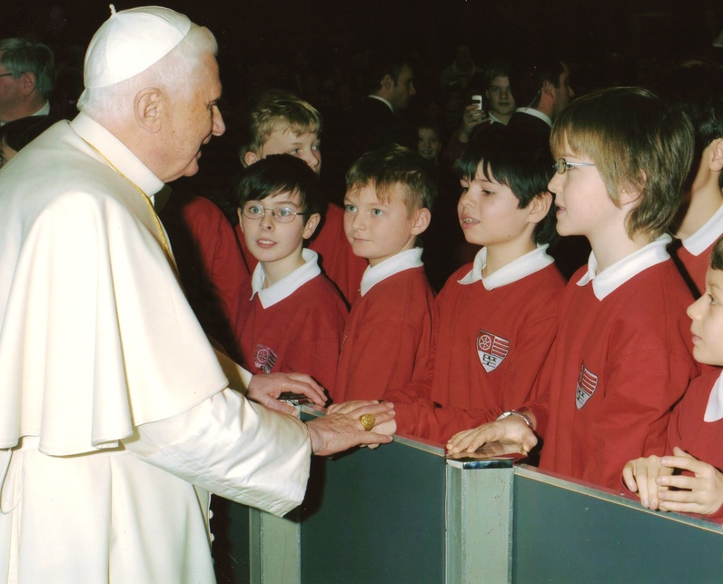 Chorreisen Begegnung mit Papst Benedikt XVI. Mainzer Domchor